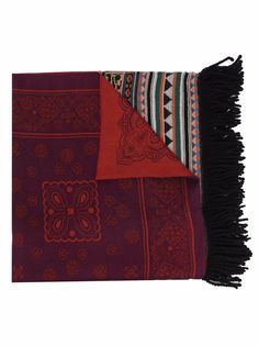 ETRO шарф с бахромой и принтом