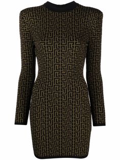 Balmain платье с монограммой