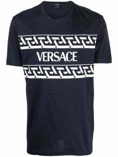 Versace футболка с логотипом Greca