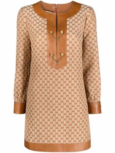 Gucci платье-трапеция с логотипом GG
