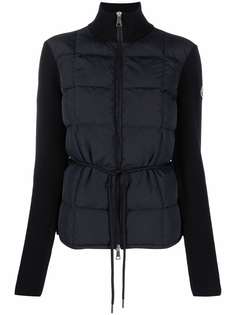 Moncler куртка с дутыми вставками и высоким воротником