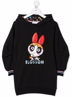 Monnalisa платье-свитер Blossom с вышивкой