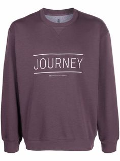 Brunello Cucinelli флисовая толстовка с принтом Journey