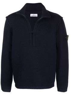 Stone Island джемпер с высоким воротником и нашивкой-логотипом