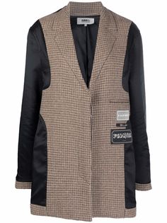 MM6 Maison Margiela однобортное пальто со вставками