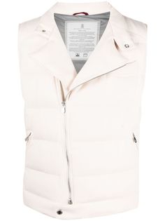 Brunello Cucinelli дутый жилет асимметричного кроя
