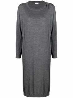 Brunello Cucinelli трикотажное платье с открытыми плечами