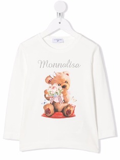Monnalisa футболка с принтом Teddy