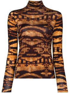 Ulla Johnson Aurelia tiger print jersey top