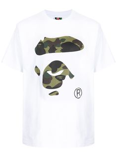 A BATHING APE® футболка с логотипом на спине