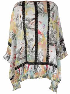 ETRO patterned draped cape