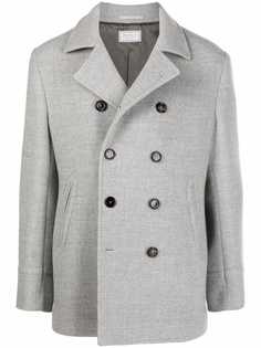 Brunello Cucinelli двубортное шерстяное пальто