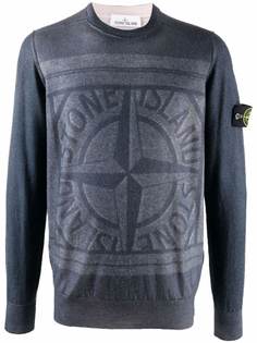 Stone Island джемпер вязки интарсия с логотипом