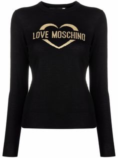 Love Moschino шерстяной джемпер с логотипом
