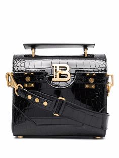 Balmain сумка-тоут с тиснением под кожу крокодила