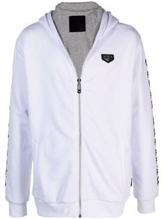 Philipp Plein худи на молнии с принтом Skull