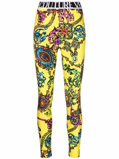 Versace Jeans Couture легинсы с принтом Barocco