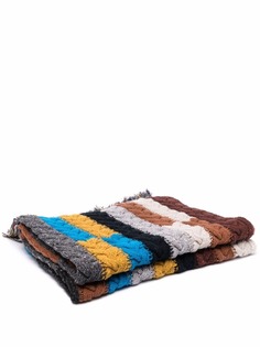 Alanui вязаное одеяло в стиле колор-блок с бахромой