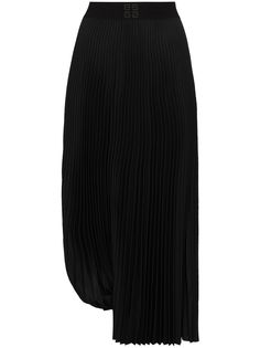 Givenchy плиссированная юбка миди асимметричного кроя