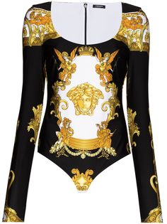 Versace боди с принтом Barocco