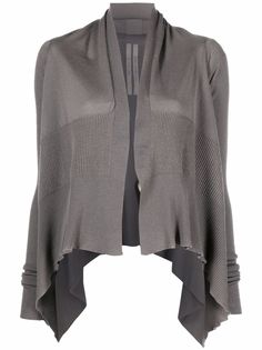 Rick Owens шерстяной кардиган с асимметричным подолом