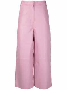 REMAIN кожаные брюки широкого кроя