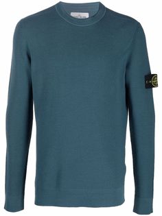 Stone Island шерстяной джемпер с нашивкой-логотипом