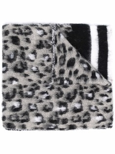Pinko шарф с леопардовым принтом и полосками