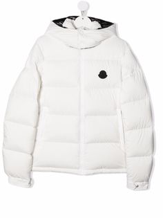 Moncler Enfant пуховик на молнии с логотипом