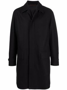Ermenegildo Zegna однобортное пальто с косым воротником