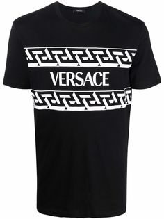 Versace Collection футболка с принтом Greca