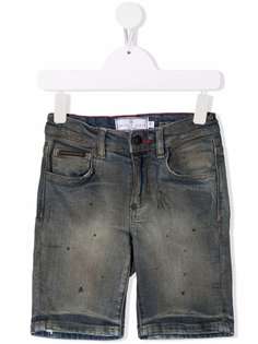Philipp Plein джинсовые шорты с эффектом потертости