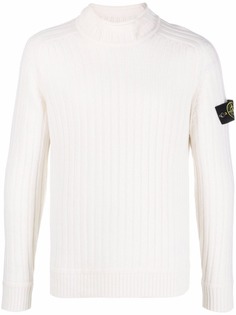 Stone Island джемпер в рубчик с нашивкой-логотипом