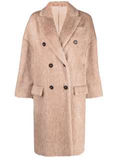 Brunello Cucinelli двубортное шерстяное пальто