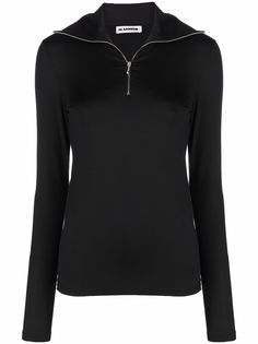 Jil Sander топ на молнии с длинными рукавами