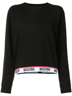 Moschino толстовка с логотипом на поясе