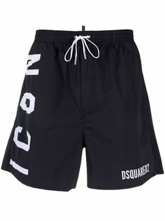Dsquared2 плавки-шорты с кулиской и логотипом