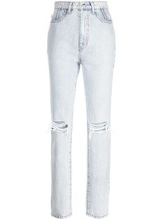 Alexander Wang джинсы с эффектом потертости