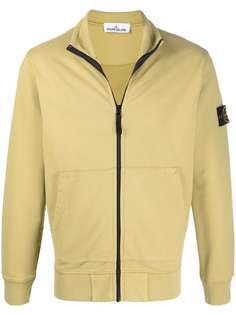 Stone Island толстовка на молнии с нашивкой-логотипом