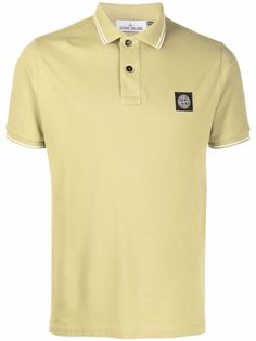 Stone Island рубашка поло с контрастной отделкой