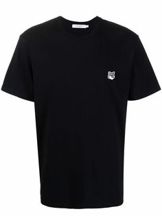 Maison Kitsuné футболка с вышитым логотипом