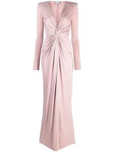 Elisabetta Franchi платье с V-образным вырезом и сборками
