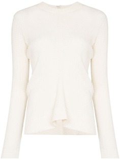 Jil Sander фактурная блузка с круглым вырезом