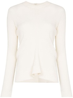 Jil Sander фактурная блузка с круглым вырезом