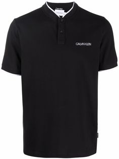 Calvin Klein рубашка без воротника с логотипом