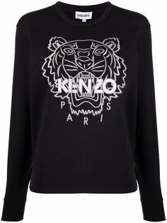Kenzo толстовка с вышивкой Tiger