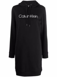 Calvin Klein платье-толстовка с логотипом и капюшоном