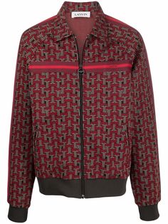LANVIN куртка на молнии с контрастными полосками
