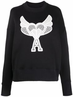AMI Paris толстовка с кружевной аппликацией Ami de Coeur