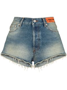 Heron Preston джинсовые шорты средней посадки